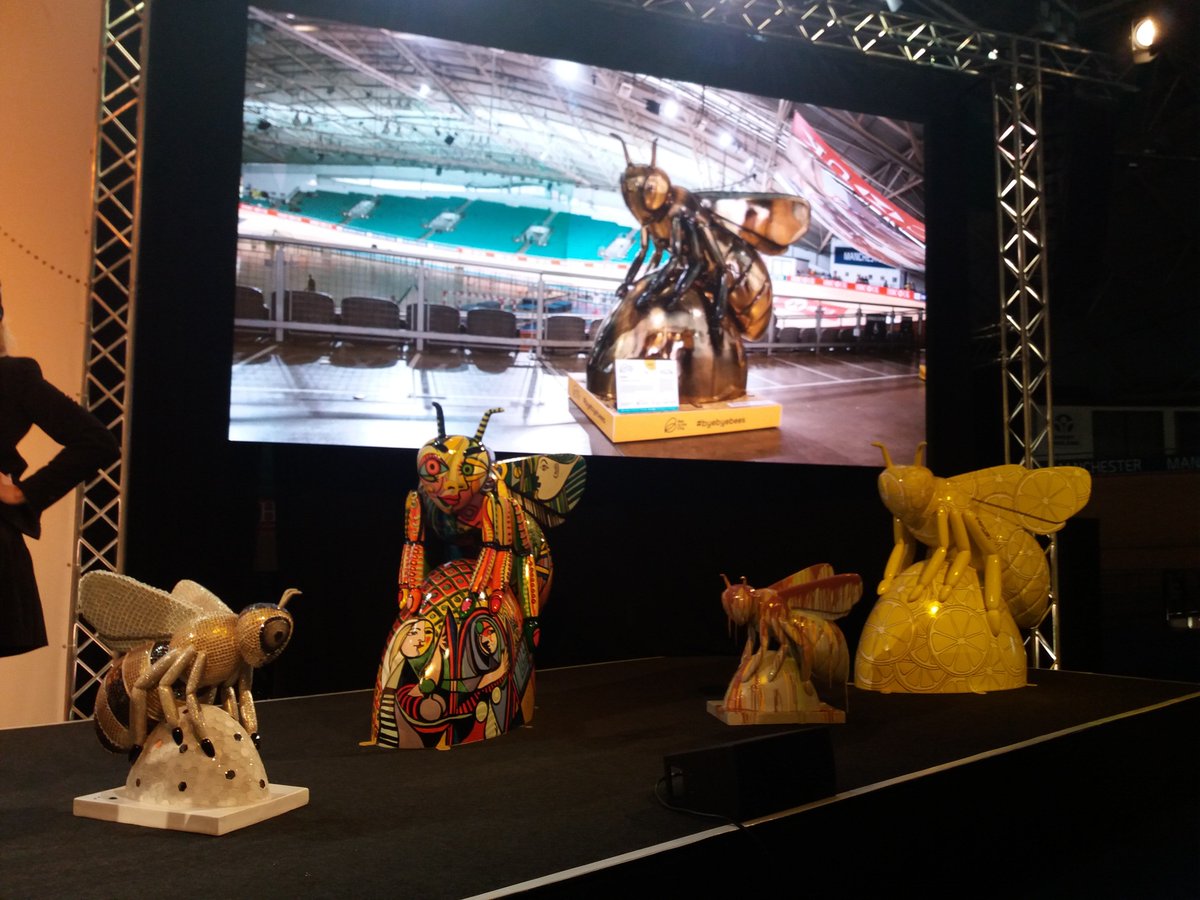 LordMayorOfMcr's tweet photo. Thank you to everyone who purchased our fabulous Bees at last night's Bee in the City Auction. The auction raised £1,128,250 for the Lord Mayor's We Love MCR Charity. This will help so many people in our great city. https://t.co/1QER7RNDCV