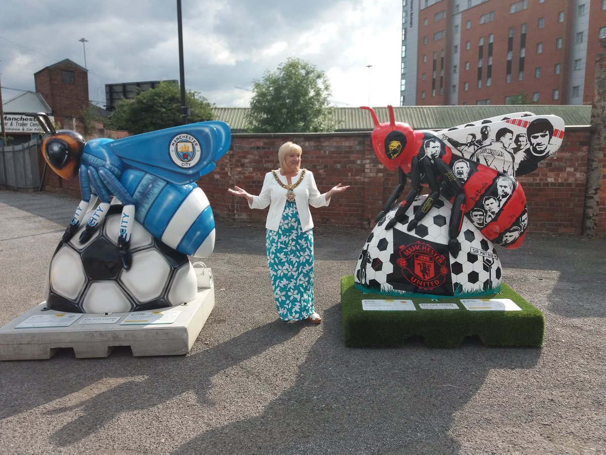 LordMayorOfMcr's tweet photo. Thank you to everyone who purchased our fabulous Bees at last night's Bee in the City Auction. The auction raised £1,128,250 for the Lord Mayor's We Love MCR Charity. This will help so many people in our great city. https://t.co/1QER7RNDCV