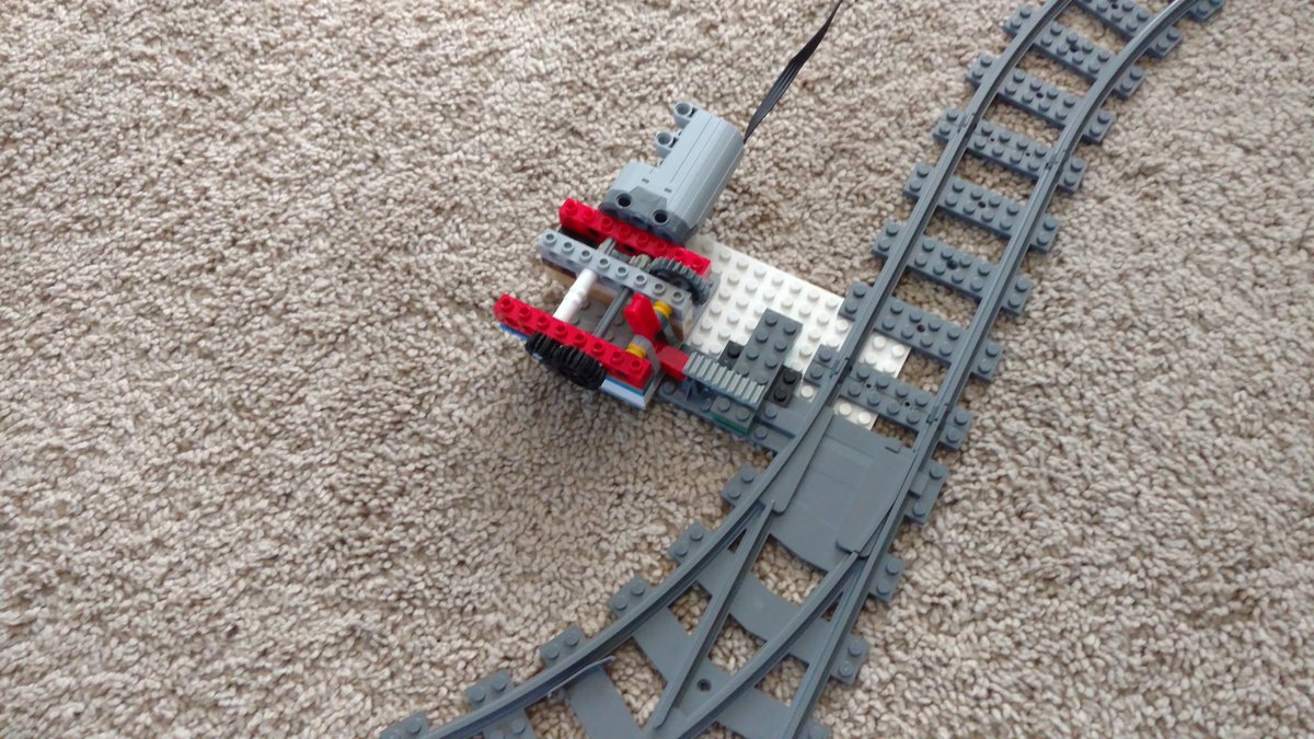 automated lego train track switch