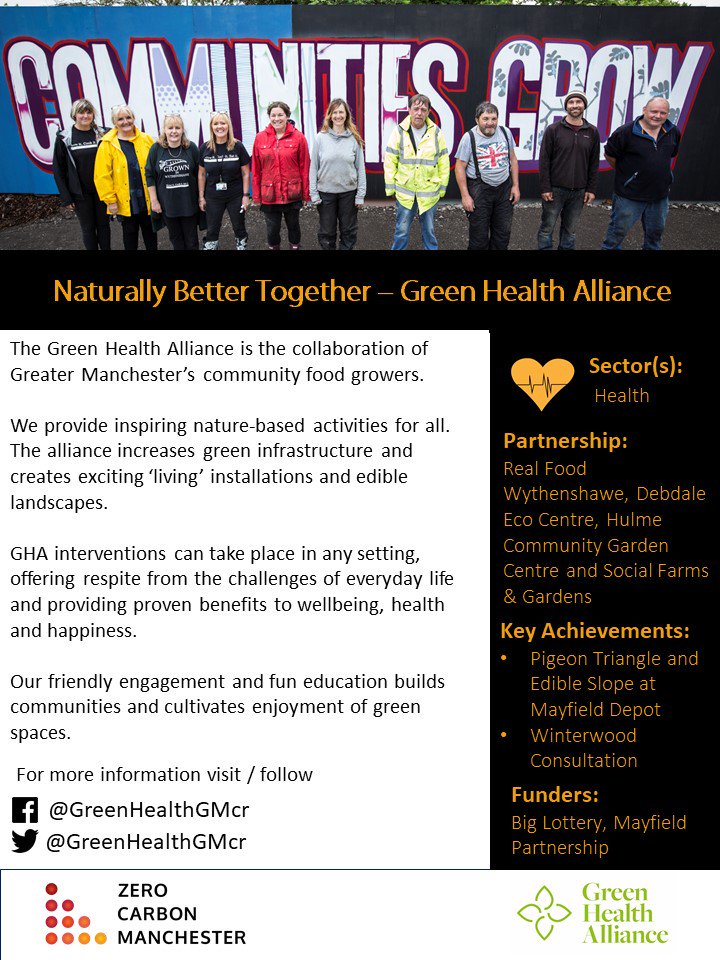 #GreenGBWeek highlight: <a href="/GreenHealthGMcr/">GreenHealth Alliance</a> is a collaboration of food growers: <a href="/HulmeCgardenC/">Hulme Community Garden Centre</a> <a href="/EcoDebdale/">Debdale EcoCentre</a> @FCFCG @realfoodteam They have been worked <a href="/MayfieldMCR/">Mayfield</a> on a no. of consultation events as well as greening the Fairfield St junction

#GreenGB #climateaction #zerocarbonmcr