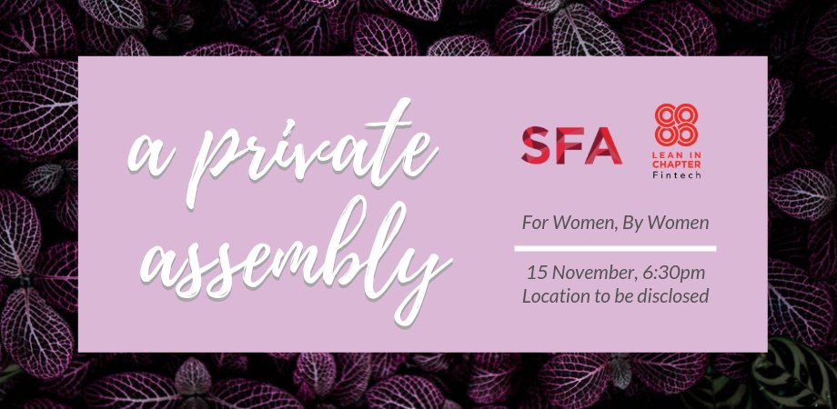 LeanInFintech's tweet photo. Gear up for an evening of mingling with female founders, entrepreneurs and game changers to cap off @sgfintechfest on Thursday, November 15 with @sgfintech's #womeninfintech and @LeanInFintech! 
RSVP at https://t.co/RfR5oJHfck https://t.co/C9EzT5aPJj