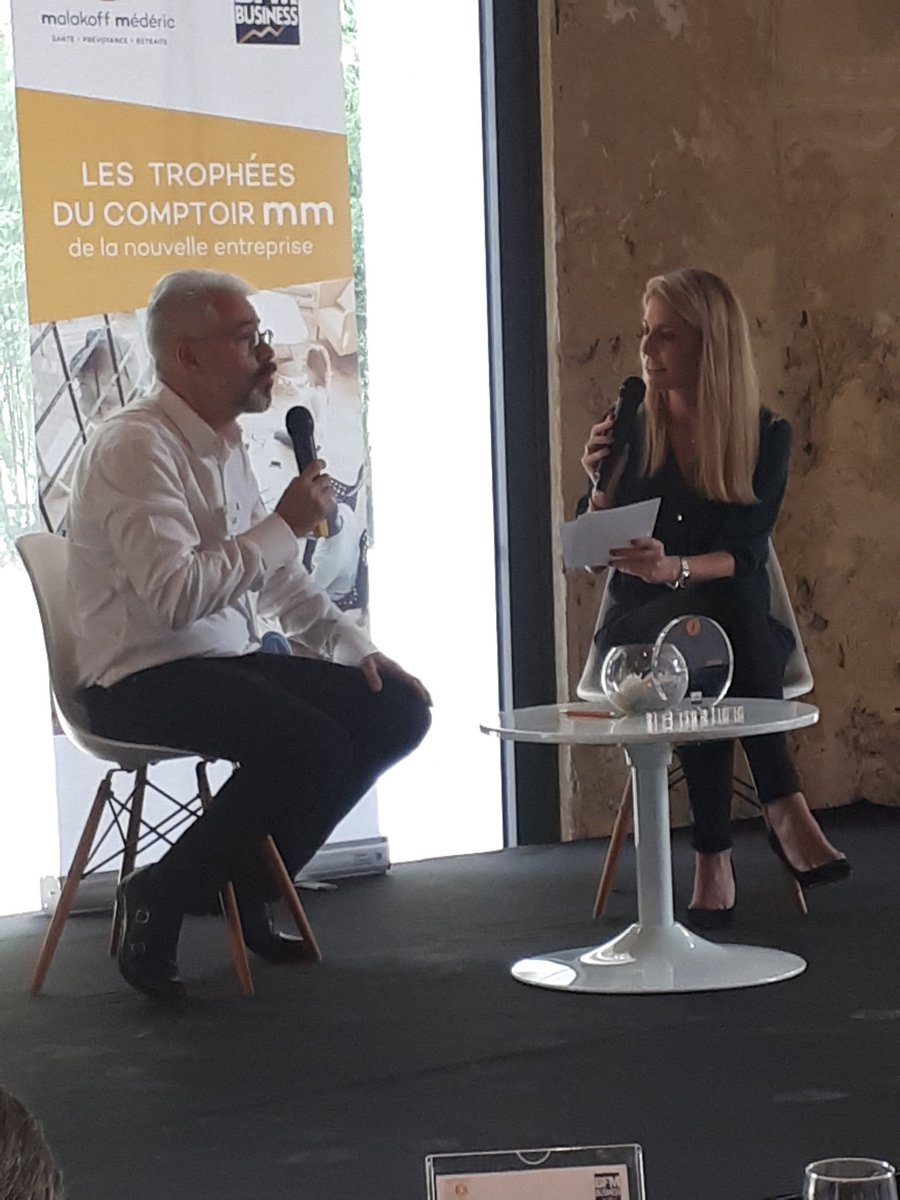 CaroD_G's tweet photo. Lilian Pithault, directeur de @Gedeas_LP, est le 3e finaliste à pitcher lors des #TropheesQVT de @MalakoffMederic et @bfmbusiness à Montpellier. https://t.co/IHkklKmRZQ
