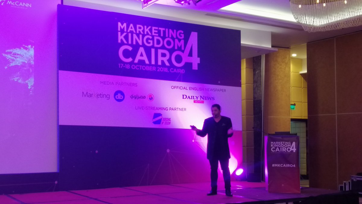 SocialnTech's tweet photo. On-Stage: @Tahaab Rais the Regional Head of Strategy Office &amp; MENA Director at Truth Central, FP7/MENA.

Mr. Rais is sharing with #MkCairo4 how we can learn content marketing from Movies, TV and Politicians 🗣️

#SocialnTech https://t.co/71U4RkWLGU