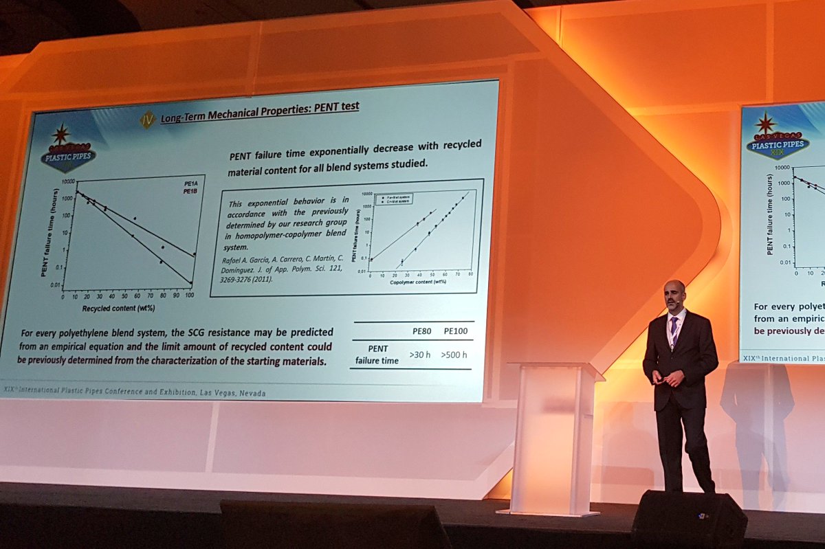 URJCcientifica's tweet photo. El @Lab_LATEP presenta sus dos líneas de investigación más importantes en el mayor congreso mundial de tubería plástica #PlasticPipesXIX #ppxix https://t.co/afCc6sOmci https://t.co/6CRS9fPiBF