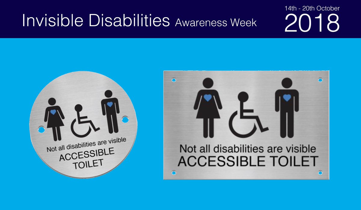 Do you have an accessible disabled toilet available within your building? Incorporate modern day signage such as our All Inclusive Toilet Sign which reminds others that 'Not every disability is visible'. ncphlexicare.com/all-inclusive-… #MultiUserToilets #InvisibleDisabilityWeek