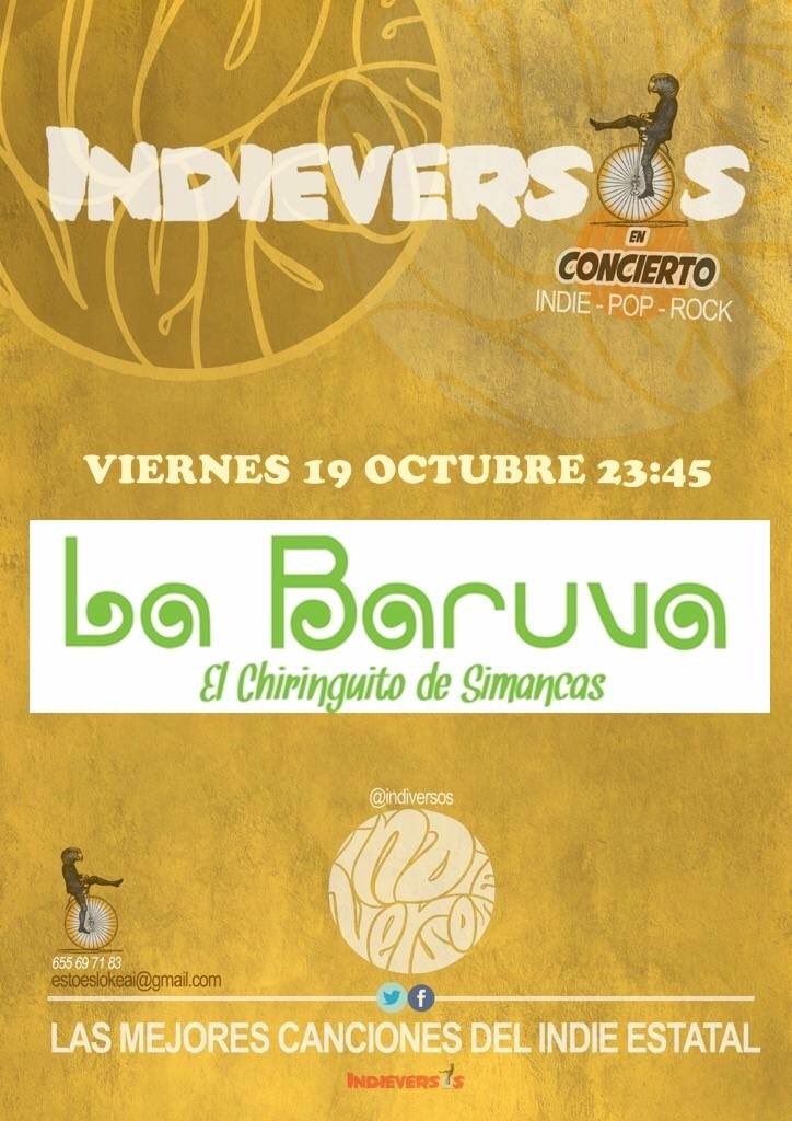 indieversosmdc's tweet photo. Mañana Viernes 19 de Octubre nos vemos en @LaBaruva, el chiringuito de Simancas... https://t.co/uW8wcvGALW