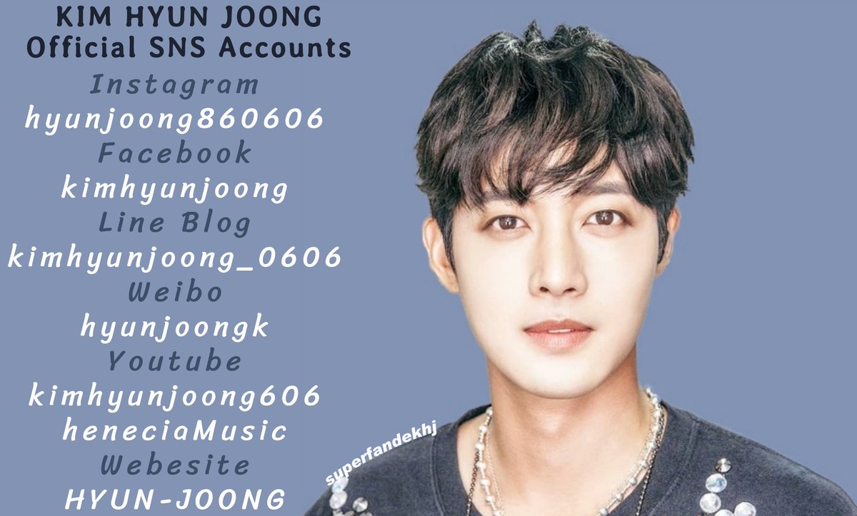 Toujours Henecia On Twitter Kim Hyun Joong Official Sns Accounts