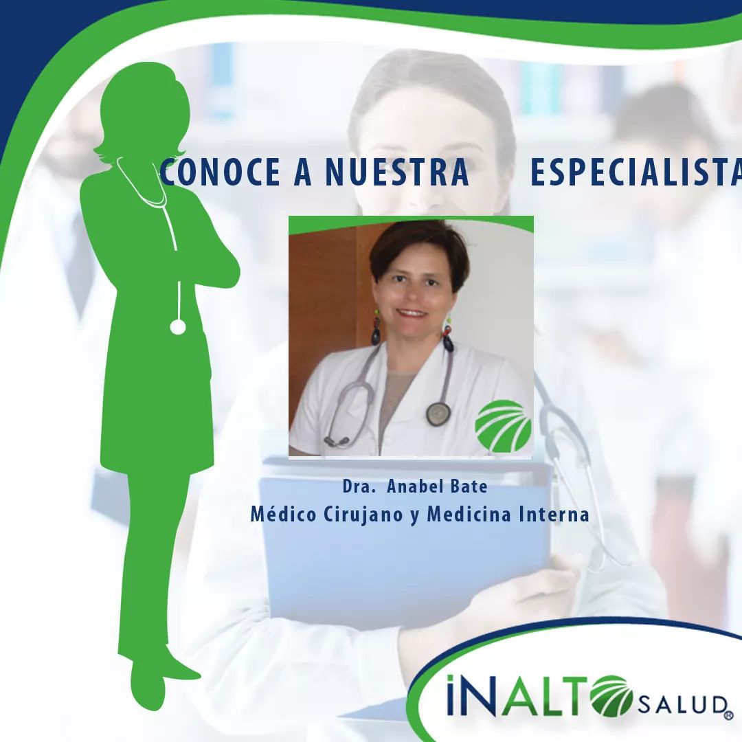 Inalto_Salud's tweet photo. #medicinainterna Conoce a la dra. Anabel Bate, médico cirujano y especialista en medicina interna, quien atiende Lunes y Martes de 16:00 a 19:30 – Miércoles de 15:30 a 19:30 y Jueves de 12:30 a 13:45  –  16:00 a 18:45. https://t.co/I0eoLtzq5j
