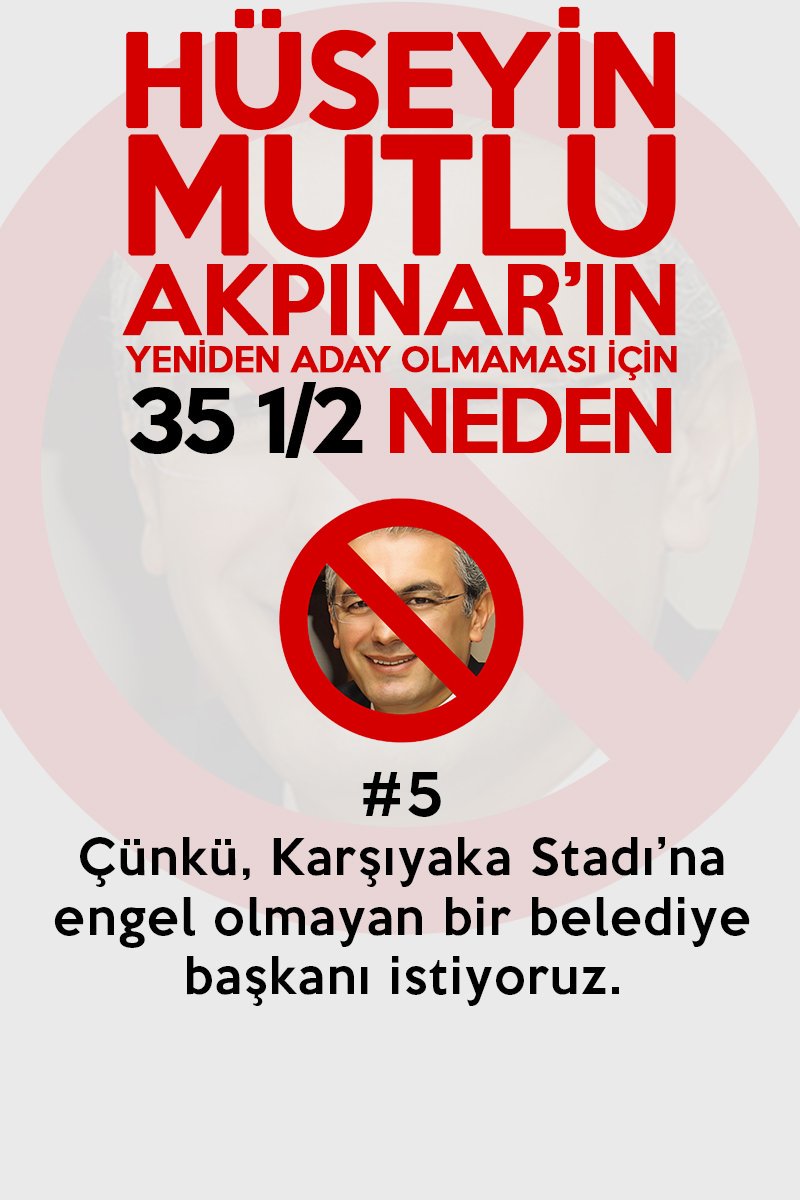Kafsinkaf_org's tweet photo. Hüseyin Mutlu Akpınar'ın Yeniden Karşıyaka Belediye Başkan Adayı Olmaması İçin 35 1/2 Neden... #Madde5 #HMAyaHayır @kilicdarogluk @herkesicinCHP @chpkyk @cumhuriyetgzt @gazetesozcu https://t.co/kNUqP2aEyF