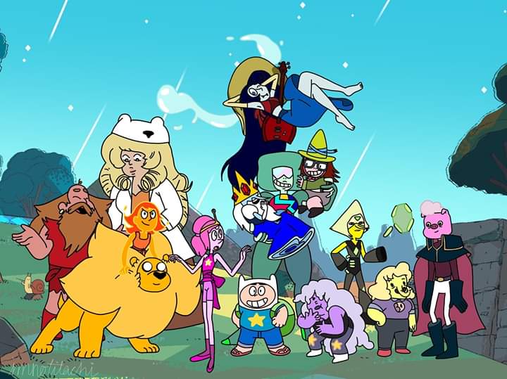 Рик санчез/джерри смит. Вселенная стивена + adventure time. Вселенная мультфильмов. Гравити фолз кроссовер. Космо рубеж гэри.