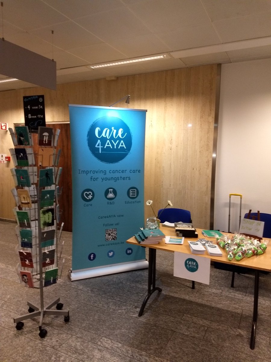 Samen met <a href="/Care4AYA/">Care4AYA vzw</a> in <a href="/uzgent/">UZ Gent</a> een infostand voor #dagtegenkanker, aandacht voor extra zorg voor adolescenten en jongvolwassenen met kanker‼️