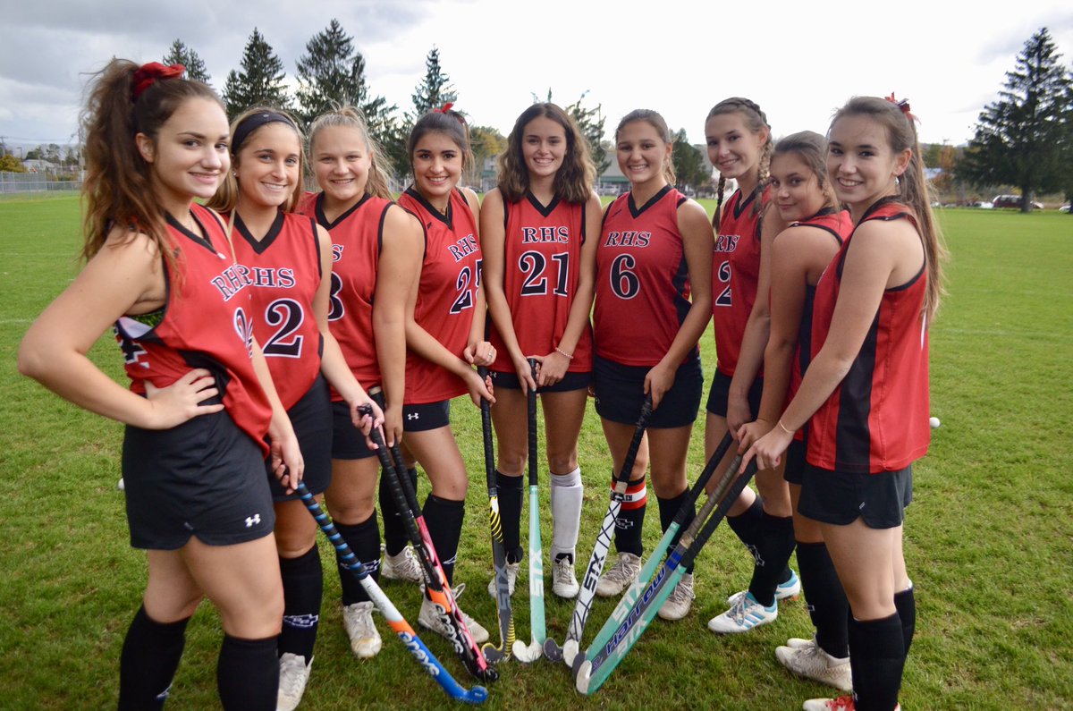 RutlandFH's tweet photo. Happy senior day to these lovely ladies! Come support raider field hockey in our last home game of the regular season today at 4pm. #wewantarockonred #raiders #seniorday 🏑❤️🖤❤️ https://t.co/4pINLwXcNc
