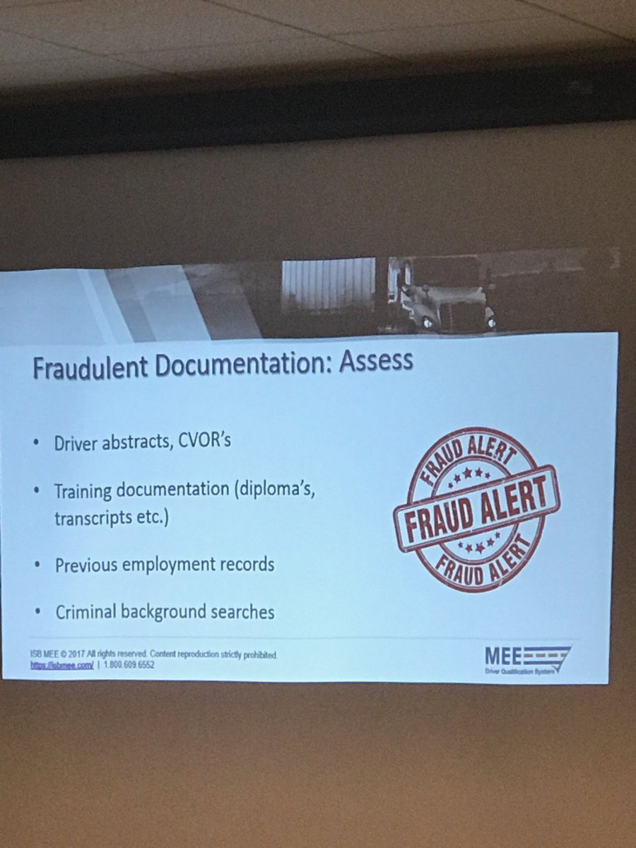 ⁦<a href="/privatefleets/">PMTC</a>⁩ educational seminar in Milton today. ⁦@CharlieC_ISB⁩ is presenting how easy it is to create fraudulent docs for a driver who is looking for work. ⁦<a href="/ISBMee/">ISBMee</a>⁩ can give you real docs. Accurate, Affordable, Timely. ⁦<a href="/KRTSTrans/">Kim Richardson Transportation Specialists Inc.</a>⁩ <a href="/transrep/">Дарья Кудряшова</a>