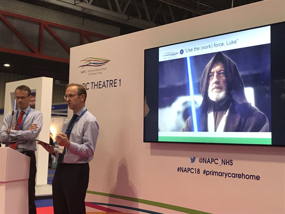 NAPC_NHS's tweet photo. NAPC’s @OpenCrossings and @marshall_johnny on developing a #primarycarehome ‘You need to use your workforce to make change happen - first step what unites you? ‘ #NAPC18 https://t.co/qW2bC2gCDO