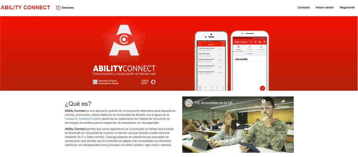 ADYVUMU's tweet photo. Desde la @UA_Universidad nos traen la aplicación #AbilityConnect , una app móvil gratuita de comunicación alternativa que han desarrollado con el apoyo de @FundVodafone 

https://t.co/htgoxqYOKe

#SAPDU18 #app https://t.co/E9xxVyGcNJ