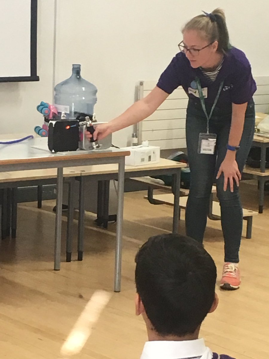 COSMOS_Roadshow's tweet photo. @EFisk1  showing what the  outer layer of the soyuz rocket  is made of @CityofPeterAcad #CosmosRoadshow 
@camsciencecntr https://t.co/malF2g6VYv