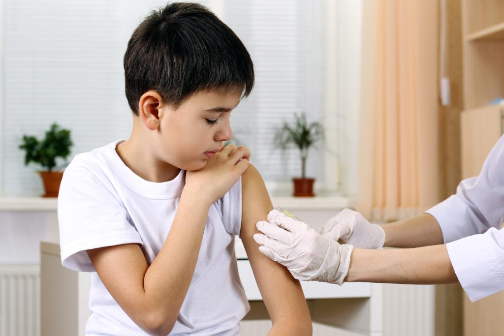 Child getting a vaccine