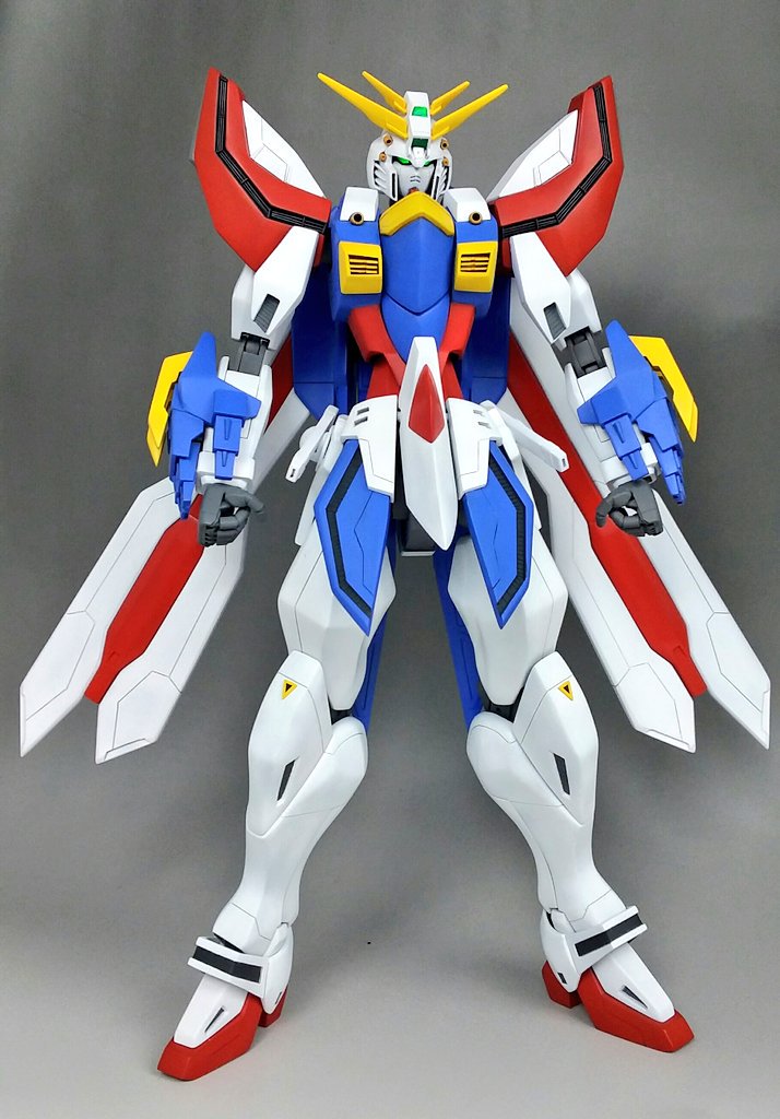 鷹盛洸 タカモー 1 60ゴッドガンダム完成です ー 頭部と手首をキットベースに改造してる以外はプラ板とエポパテでスクラッチしています 背中のヤツ開くと40センチクラスの大物になります 日の 千葉しぼり展示会 で展示致しますのでよろしくお願い