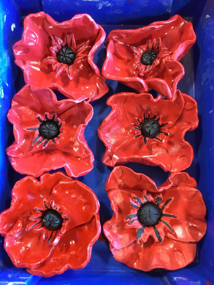 Our WW1 poppies are coming along nicely.