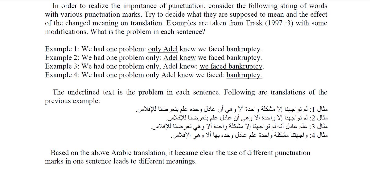 Ryan Alfaddaghi On Twitter مثال جميل عن مدى أهمية علامات الترقيم في الترجمة المترجم في خدمة المترجم
