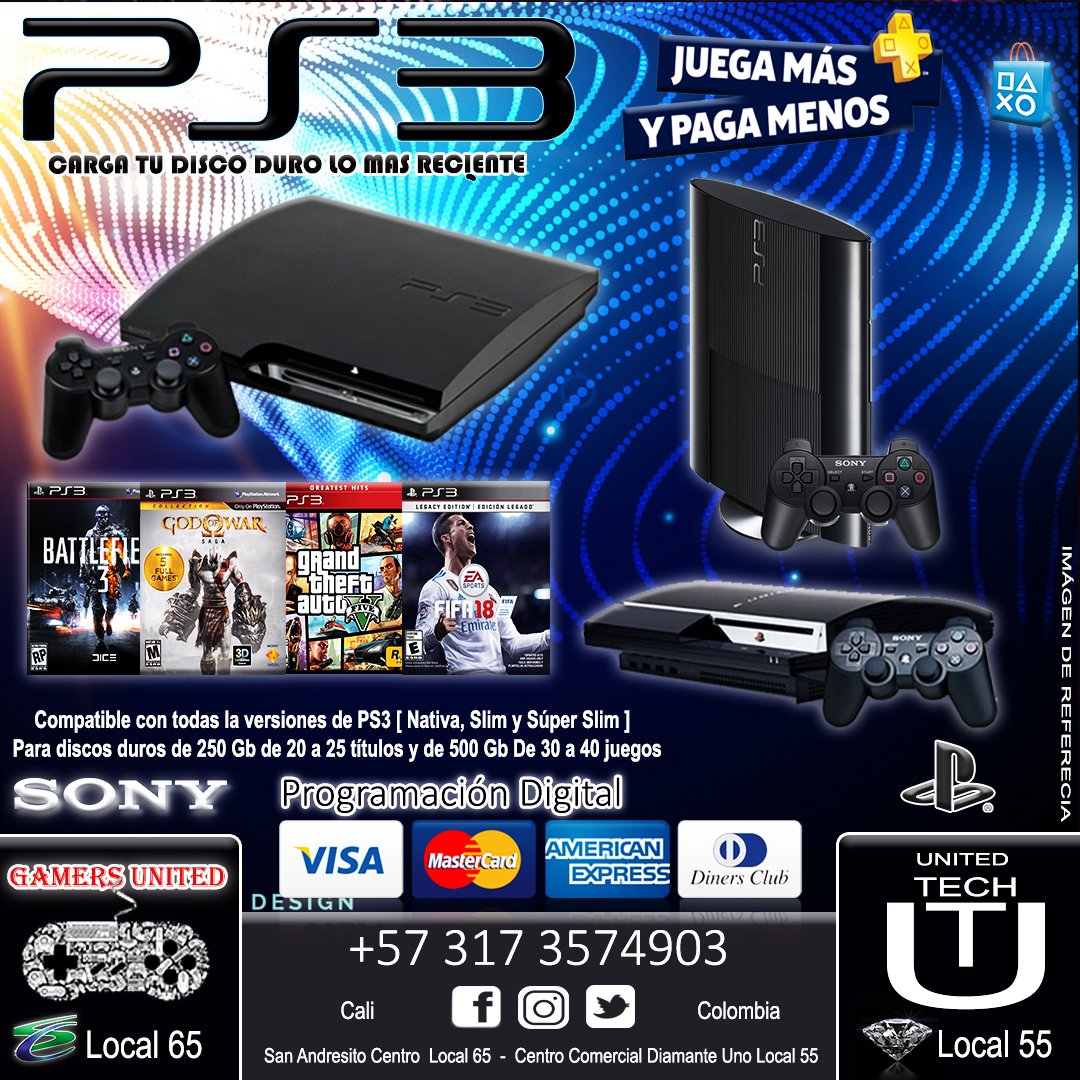GamersUnitedCal's tweet image. #PS3 🎮 #ProgramacionDigital Juegas + Pagas - 💷#FelizJueves @TwiterosCali @SonyMusicCol @NoticiasRCN @NoticieroNoti5 @TelepacificoTV @Actualidad_PS4 @lamegacali @LaMega @MixUticaRome @RadioTiempo895 @UnivalleSt @lax965 @los40colombia @elpais_tec @Avianca @elmundoes_tecno