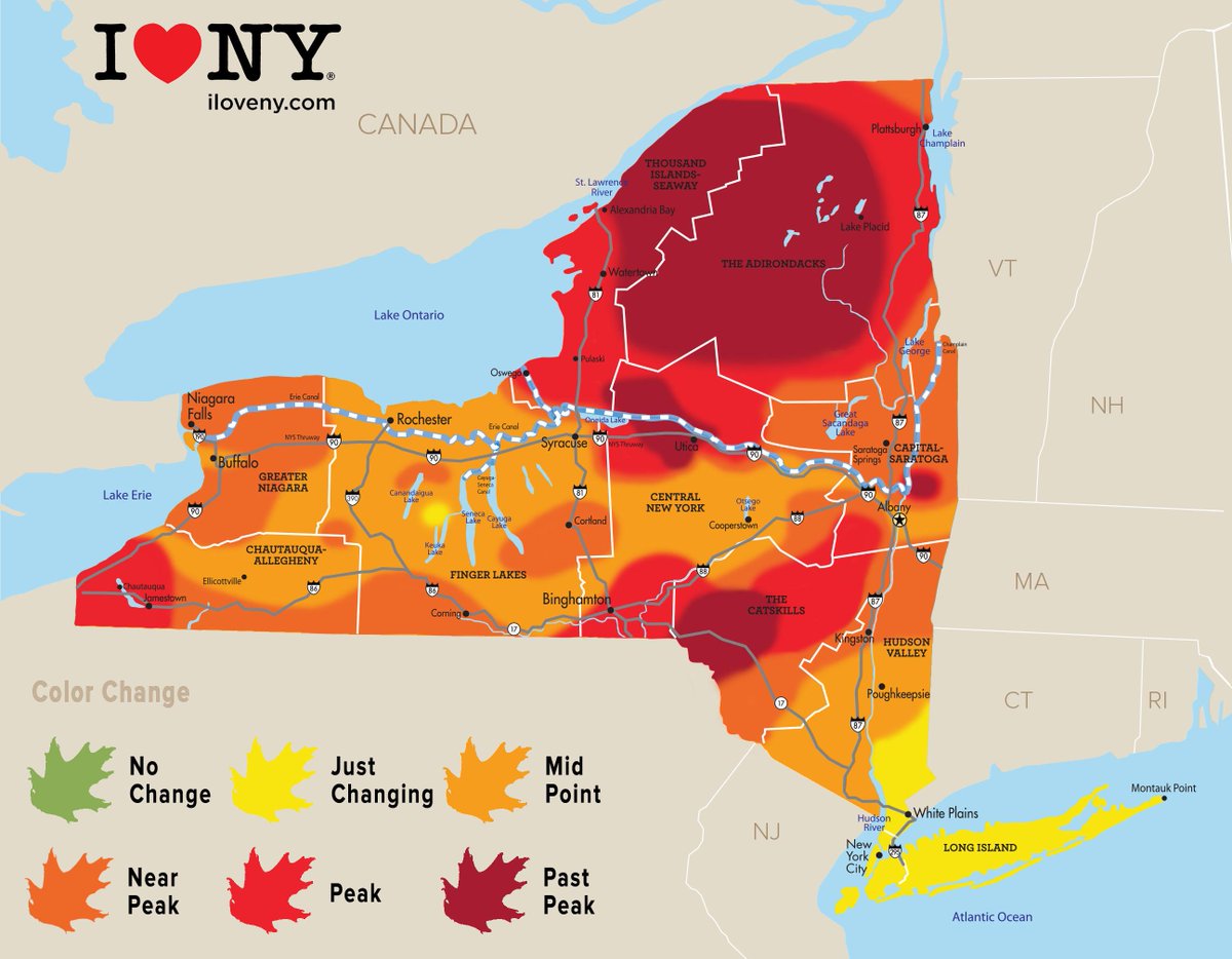 NYstateparks's tweet photo. Boom! Autumn colors are emerging across the state. If you haven't started planning your hikes and outdoor adventures NOW is the time. https://t.co/SdPsISbLId 🍁🍂 ⏰ #NYlovesFall #nystateparks https://t.co/8VGdkPuKnF