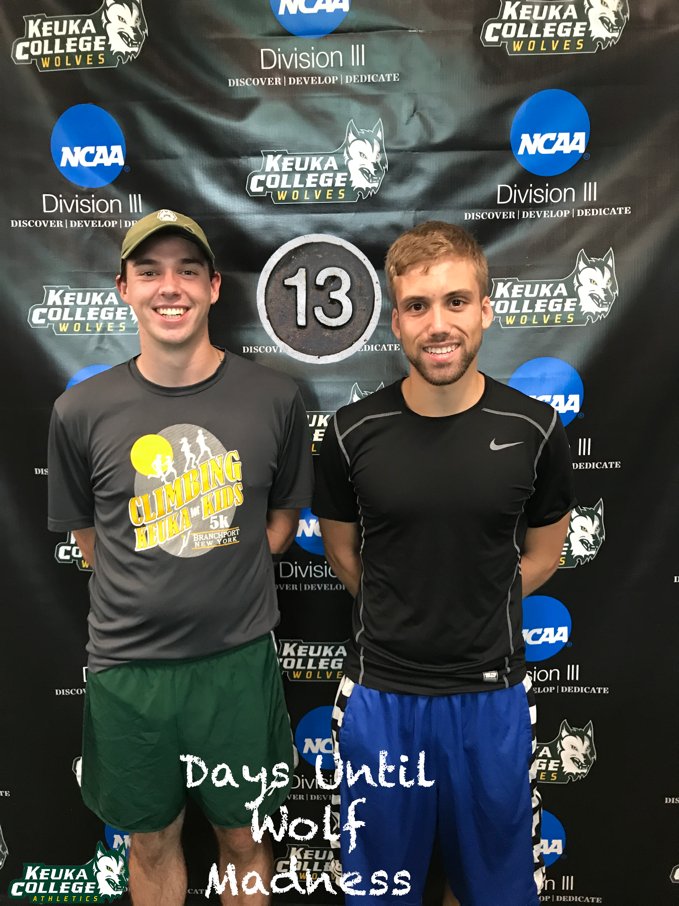 KeukaAthletics's tweet photo. 13 days until #WolfMadness. The cross country seniors look excited!! https://t.co/7GOU0Jxjk5