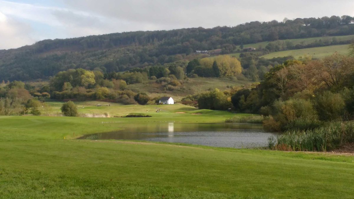 A view from the 14th hole at today's BPIF Labels Autumn Golf Day at The Ryder Cup Course, Celtic Manor Resort, Newport.