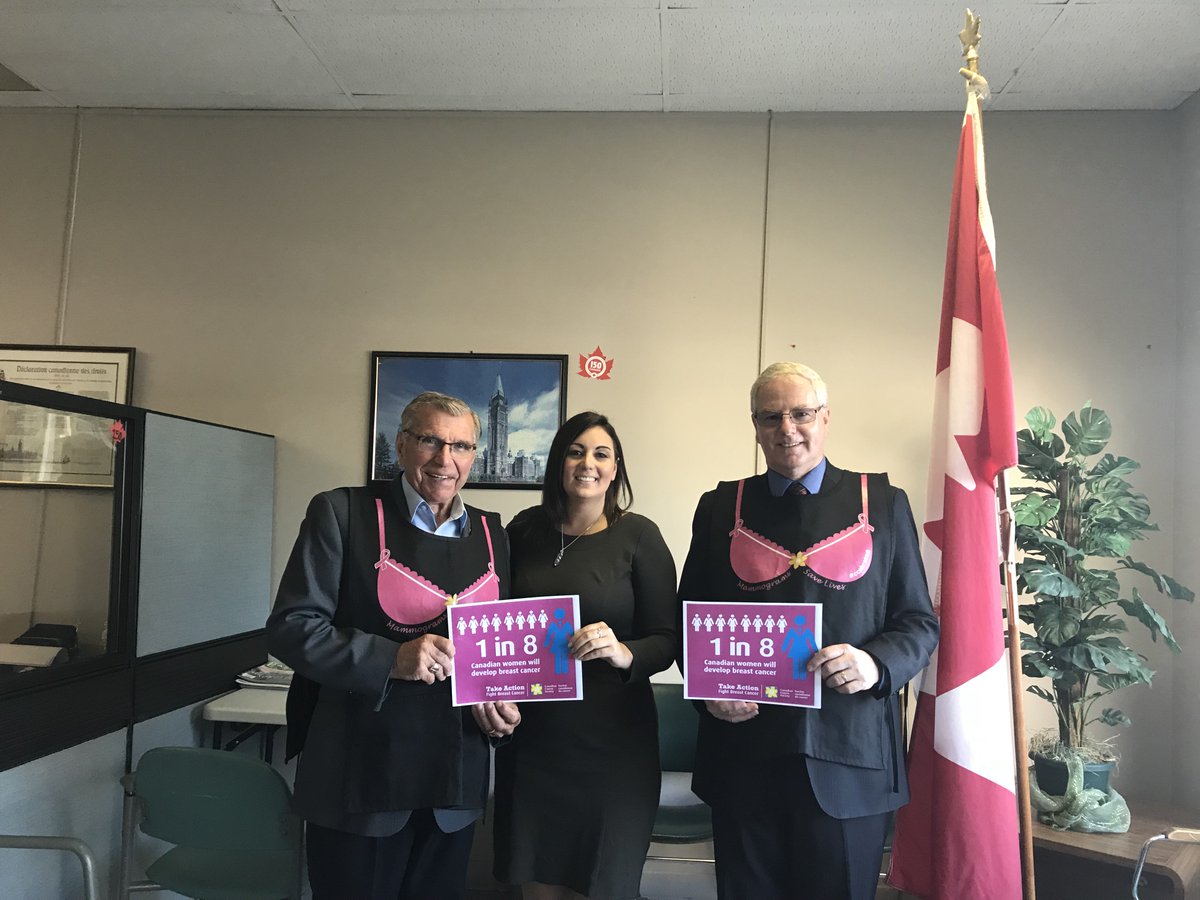 October is #BreastCancerAwarenessMonth It's startling that #1in8 Canadian women will be diagnosed with breast cancer. Proud to support the @CCSsdgpr 's #CCSBraTag campaign to educate, raise awareness and fight for a cure.