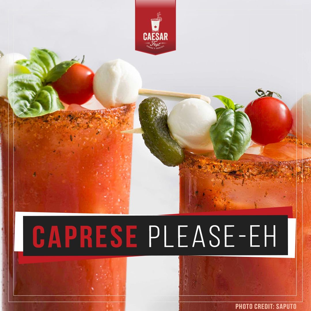 Want to wow your tastebuds and try something new? Why not treat yourself to a Caprese Salad on a Caesar! Check out this delicious #recipe from Saputo and let us know how much you loved it! bit.ly/2Oa081e #CAESARTHEMOMENT #CaesarFest #cocktails