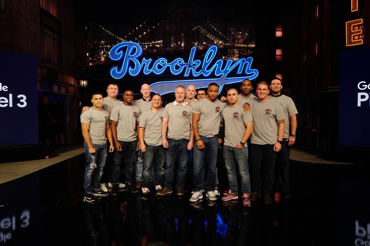 FDNY's tweet photo. #FDNY Firefighters from #Engine53 and #Ladder43 were up late last night teaching @jimmykimmel to be #FDNYSmart #KimmelinBrooklyn https://t.co/pufIXeFJeH