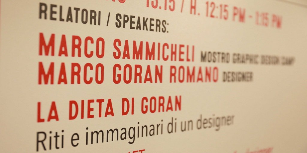 CanonProPrintIT's tweet photo. Marco Goran Romano @goranfactory ci parla delle sue opere di design a #Viscom2018! #MostroMilano https://t.co/e4lyMeiabU