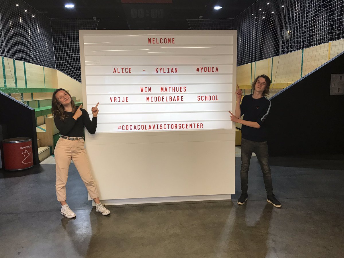 nadiatesseur's tweet photo. Dankzij #YOUCA2018 hebben we vandaag extra hulp in het #cocacolavisitorscenter. Dankjewel @kylians13 en Alice! https://t.co/JMKjbV3lwX