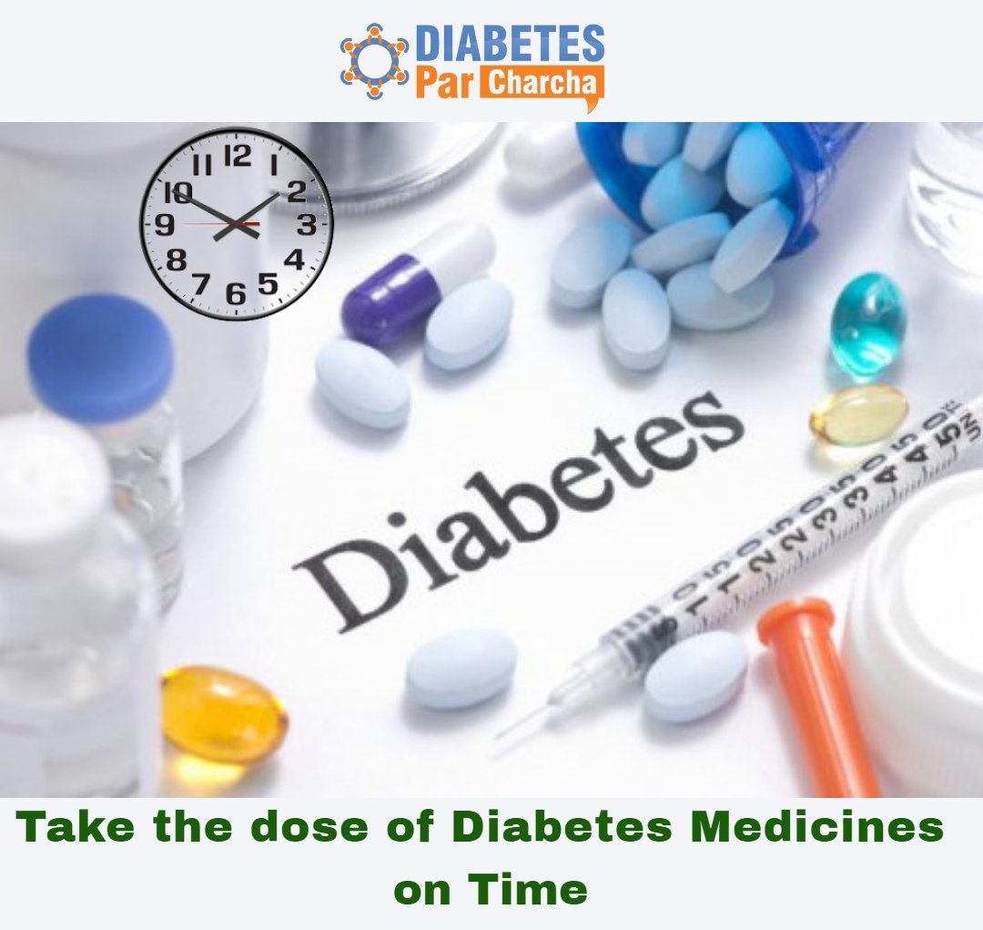 Diabetesparchar's tweet photo. ROLE OF TIMING IN TAKING DIABETES MEDICINE
If you have Diabetes,poor adherence- means not taking medicine as prescribed is a real concern.follow the link to understand well
https://t.co/x13KjOvskd 
#diabetes #diacare #putmeintouch #diabetesparcharcha #diabetescare https://t.co/27Qe8XboL3