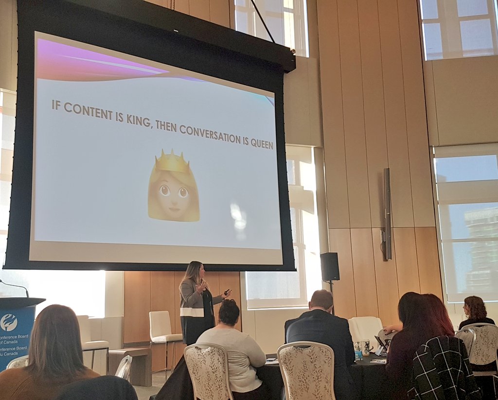 SherryAske's tweet photo. #ENGAGEMENT😍👇

"If content is King then conversation is Queen" - Sabrina Nash @PSPC_SPAC #cbocsocial #socialmedia #GCDigital https://t.co/y9uMT1FeCQ
