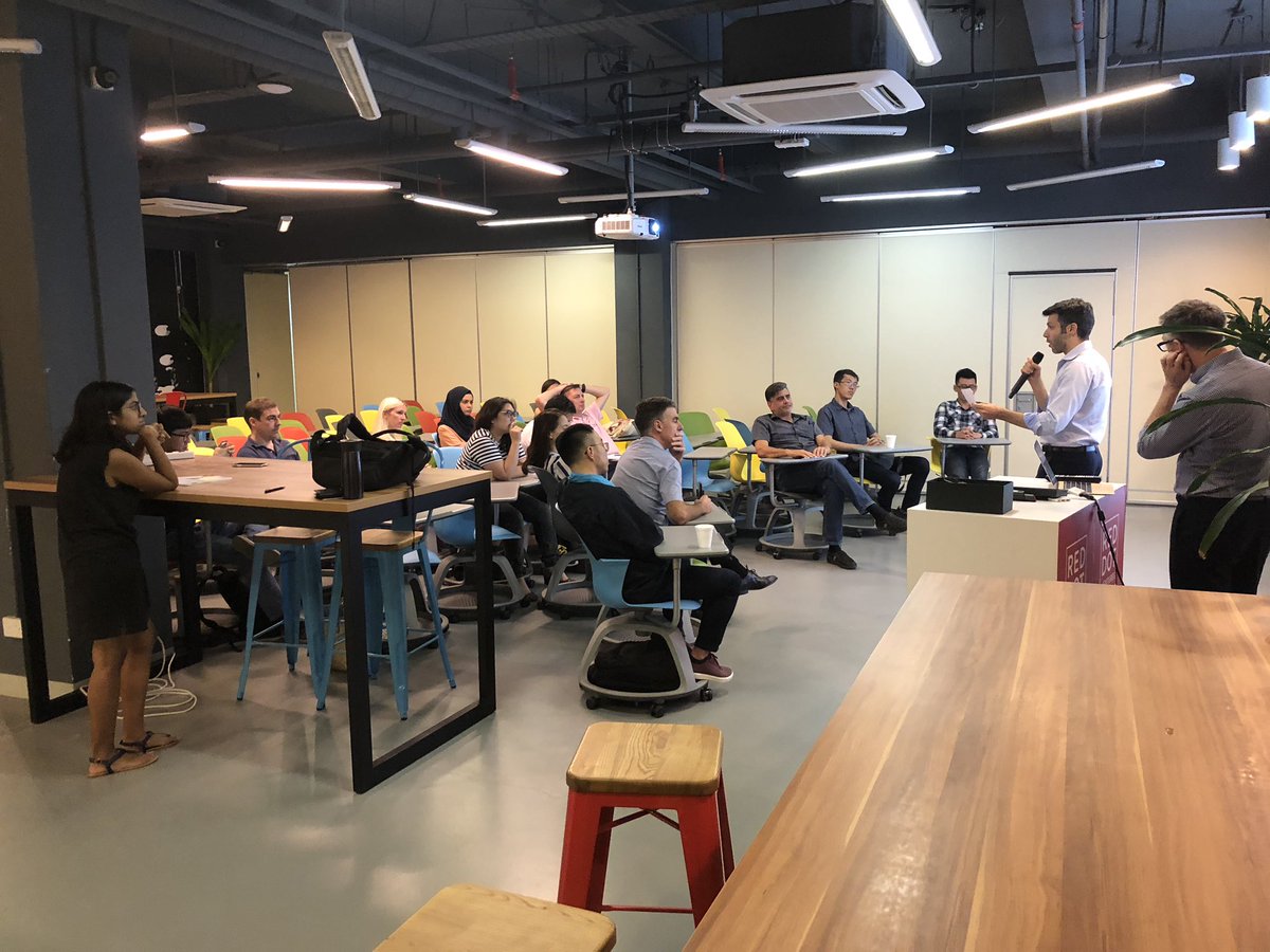 MattHarrisEdD's tweet photo. Too much tech? Paradigm shifts in #Education? #AI and its value for schools? Great topics at the #singapore #EdTech meetup. Great things are happening here in the little red dot. @RedAnklet @tigerminer @mpedtech @EdTechAsia https://t.co/oENFR0MsoC
