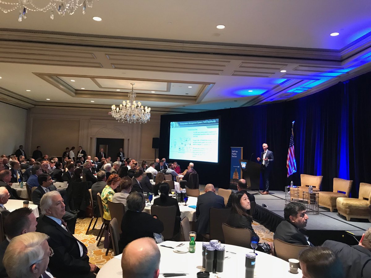 MikeLennon59's tweet photo. I’m attending #sapfuturegov event today listening to Rick Marsh from TRANSCOM talk about their mission and vision for the future. Outstanding and amazing!! https://t.co/7XVCaa4zG4