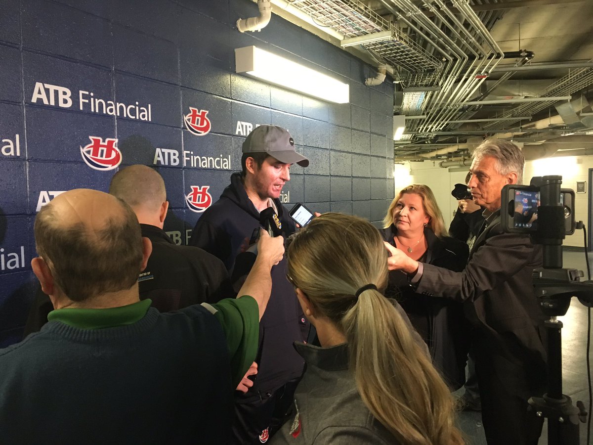 .<a href="/rvander20/">Ryan Vandervlis</a> addresses the media for the first time since returning to Lethbridge permanently.