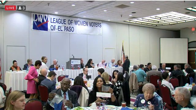 Estela Casas is being saluted by the League of Women Voters of El Paso, watch live here: kvia.com/livestream2 https://t.co/E2MEhcBHlD