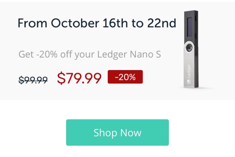 wolfoftrex's tweet photo. The Ledger Nano S protects your private keys in a certified secure chip, and supports over 700+ crypto assets including Bitcoin, Ethereum, Ripple, Monero and more!

Website : https://t.co/7WkBfRSl95

$btc #bitcoin #ethereum $eth $etc $icx $hot $xmr $xrp $xlm $neo $ark $zec $wan https://t.co/BpN7a4II5R