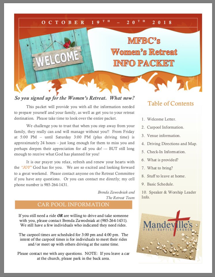 Mfbcwomensretreat2018 Hashtag On Twitter