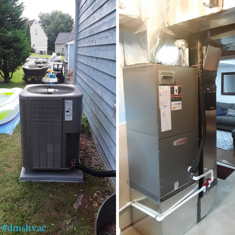 A new installation in #ThurmontMD of a #heatpump and #airhandler. #dmshvac