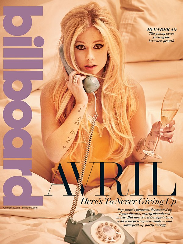 idolator's tweet photo. Comeback queen @AvrilLavigne poses for 'Billboard' &amp; opens up about "Head Above Water": https://t.co/Hky5UZk6pg https://t.co/JnZeXdu8YK