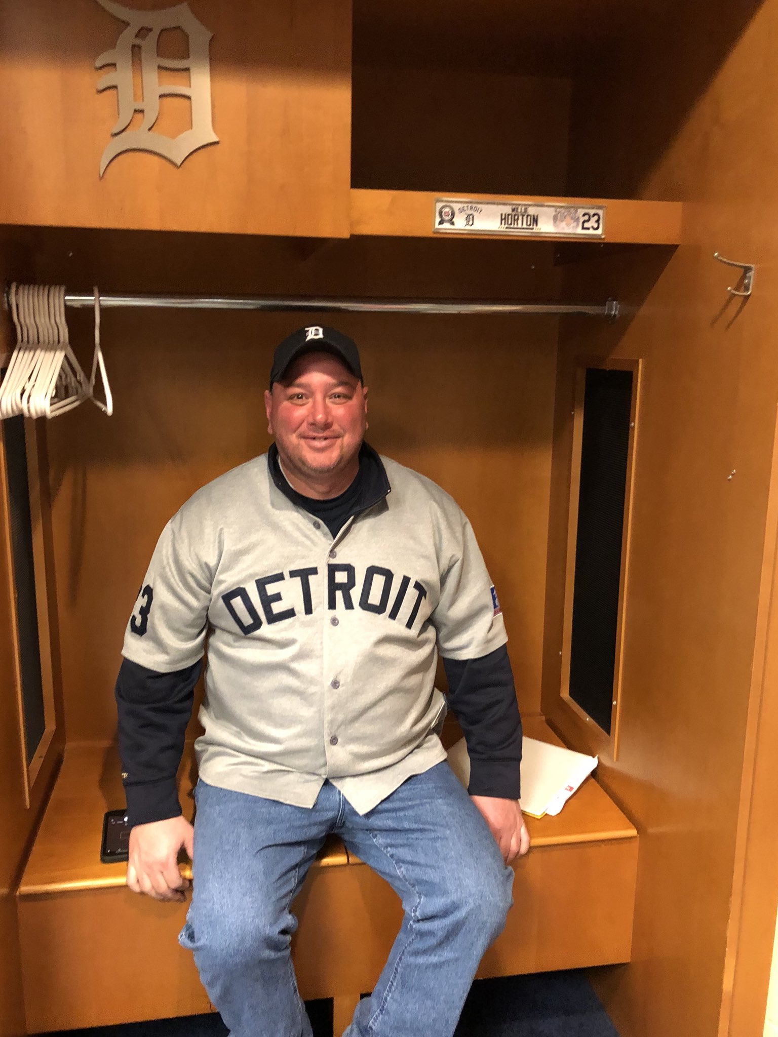  Happy Birthday! Repping my Horton jersey at the Willie Horton locker. 