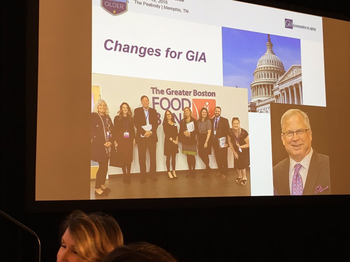 GIAging's tweet photo. Ann Monroe, @GIAging chair, notes what’s ahead, that GIA is about meeting individual needs of members and collective needs of the field. #GIAging18 https://t.co/8ENlx1wi9L