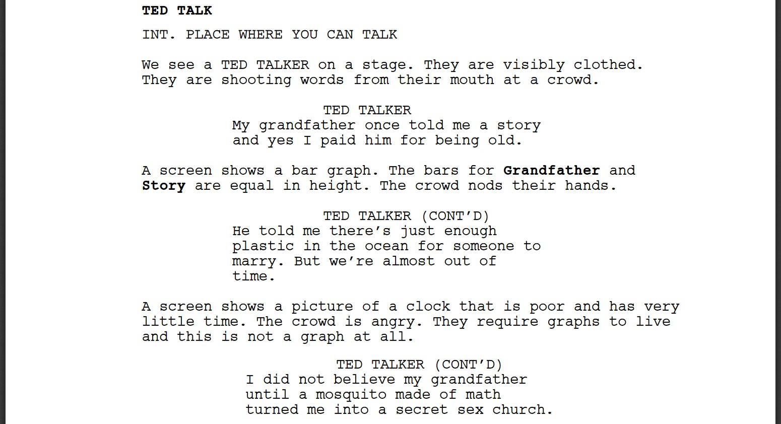 I just really like how words look in this script — Having watched