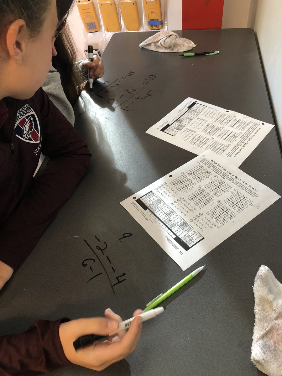 underwaspmath1's tweet image. Math 8 classes are working on finding the slope of a line using the slope formula and two points! #integerfun #slopeformula #AllinEWA #8thgrade #math8 #EastWakeAcademy