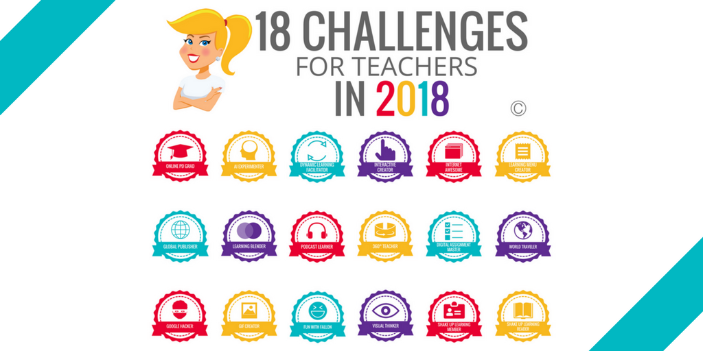 ShakeUpLearning's tweet photo. Now 25% OFF! The #18Challenges for Teachers in 2018 Online Course

Includes: 
Instructional Strategies, 
Differentiation,  
AI, 
G Suite Hacks, 
Add-Ons,
Teach Like the Tonight Show,
and more! https://t.co/hg1OqIzMTp #gsuiteedu #googleedu #gttribe #edtech #edchat #TCEA18 #ISTE18 https://t.co/Te8GCfs3ct