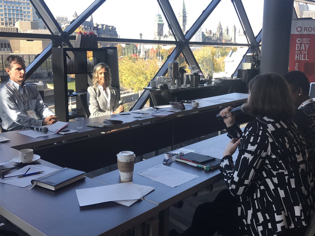 Startup_Canada's tweet photo. We currently have @KerlandeMibel @getcareteam and @SokJokINC at the Policy Hearing table presented by @RogersBiz! We are discussing how the resources available to us can help us own the podium for Canada #StartupDay https://t.co/0zCTvcGzxP