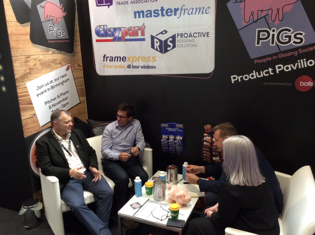balls2marketing's tweet photo. We had such a fantastic time at @UK_CW! In true PiGS style, the stand ended up being a social hub, and it was so great to see so many @PeopleInGlazing there. #BuildShow2018 https://t.co/otPcT3TXyw